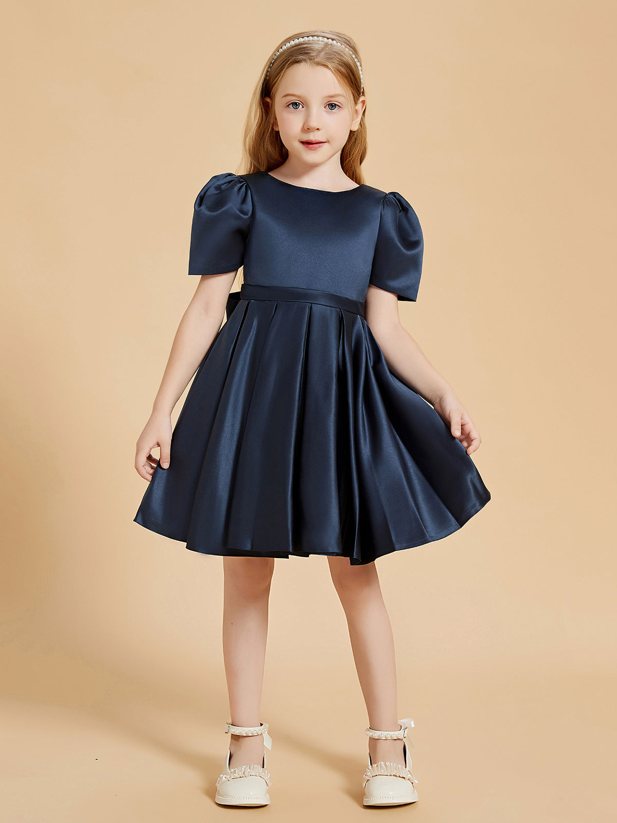 Scoop Neck Cap Sleeve Knee-Length Flower Girl Dresses
